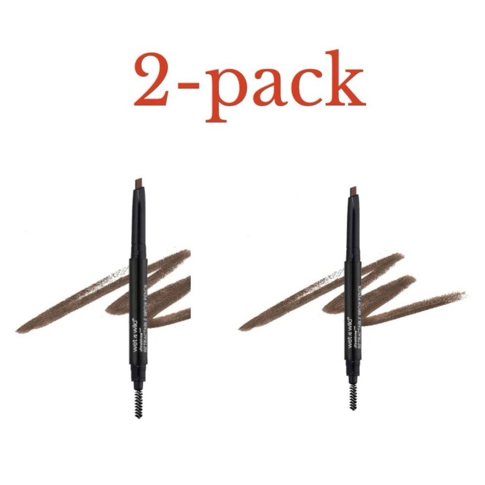 2-Pack Wet n Wild Ultimate Eyebrow Retractable Definer Pencil, Medium Brown Dual